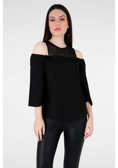 Armani Exchange Bayan Bluz 6Zyh21 Yn34Z 1200-Siyah
