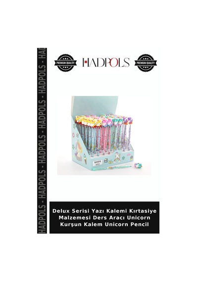 Delux Serisi Yazı Kalemi Kırtasiye Malzemesi Ders Aracı Unicorn Kurşun Kalem Unicorn Pencil