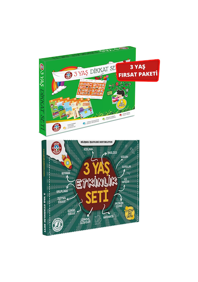 Çocuk Akademi  3 Yaş Dikkat ve 3 Yaş Etkinlik Seti