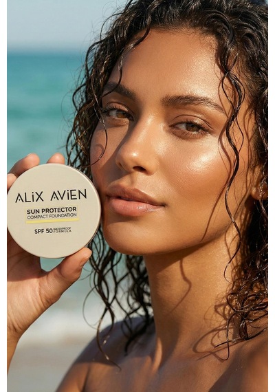 Alix Avien   Yüksek Kapatıcı Waterproof Kompakt Fondöten SPF50 Dark