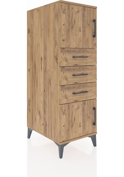 Kronos Dolap Tek Raflı 3 Çekmeceli 2 Kapaklı 44x59x134 Çam-çam Çam Kronos Dolap Tek Raflı 3 Çekmeceli 2 Kapaklı 44x59x134 Çam-çam Çam