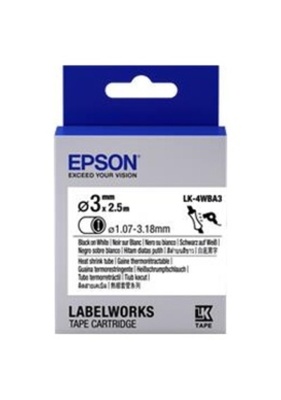 Epson Lk-4yba3 Sarı Üzeri Siyah Makaron 1,07-3,18 Mm Çap 2,5metre