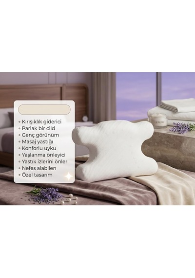 Kelebek Visco Güzellik Yastığı Ortopedik Boyun Destekli, Kırışıklık Karşıtı Uyku Yastığı Genel