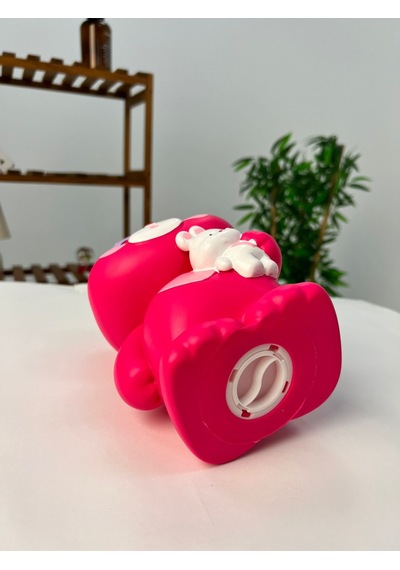 Favora Çilekli Ayıcık Kumbara - Koyu Pembe