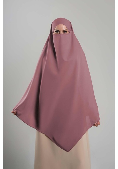 Hürrem Bone Gül Kurusu Pratik Hazır Geçmeli Tesettür Eşarp Krep Bağcıklı Sufle Hijab 2313 18 Gül Kurusu