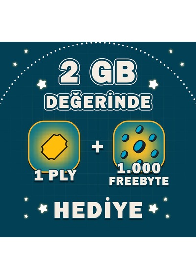 1.000 FreeByte + 1 PLY (2 GB Değerinde)