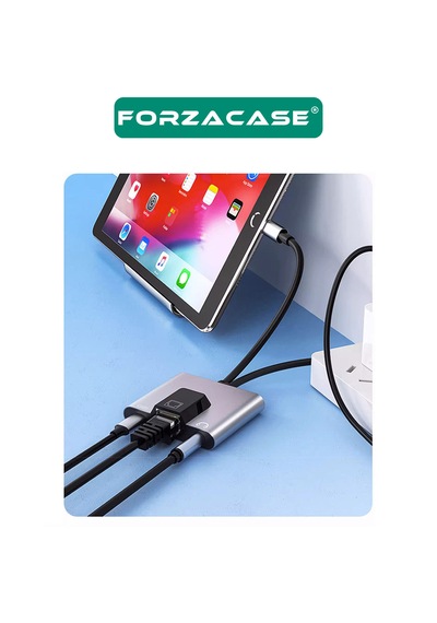 Forzacase Lightning & Type-c To Ethernet Adaptör Çevirici Fc1083