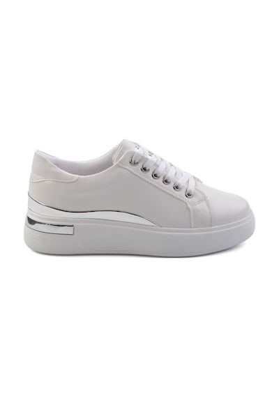 Beyaz Lame Kadın Sneaker K01179001409 Beyaz