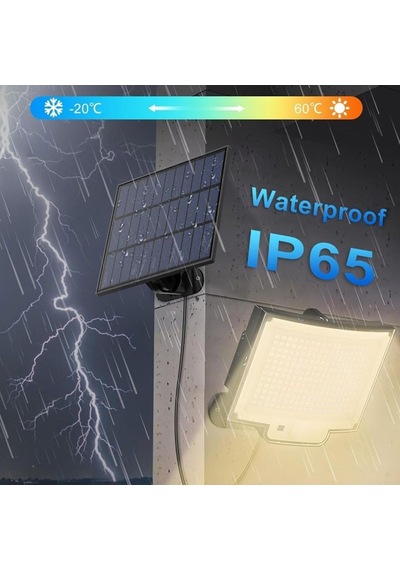 Greentech Güneş Enerjili, Hareket Sensörlü, 228 Boncuk Led Aydınlatma/gt-sl33