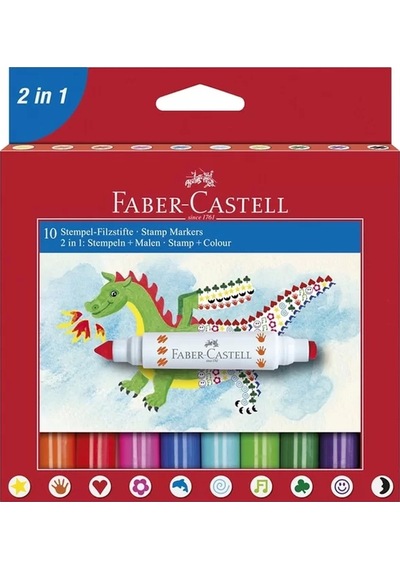 Faber-castell 2in1 Jumbo Keçeli Kalem 10 Renk 155170