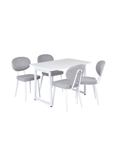Vilinze Deniz Sandalye Biga Mdf Sabit Metal Ayak Mutfak Masası Takımı - 70x120 Cm Sigma Açık Gri Vilinze Deniz Sandalye Biga Mdf Sabit Metal Ayak Mutfak Masası Takımı - 70x120 Cm Sigma Açık Gri