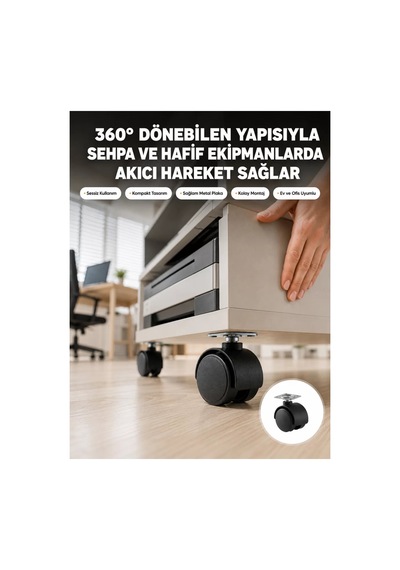 Sehpa Ve Ekipmanlar İçin 4 Cm Kilitsiz Ayak Tekli Kısa Deger Kısa Deger