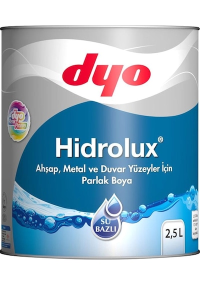 Dyo Hidrolüx 2,5 Litre Beyaz Su Bazlı Ahşap Metal Boyası (352427002)