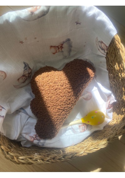 Teddy Dekoratif Bulut Yastık Kahverengi