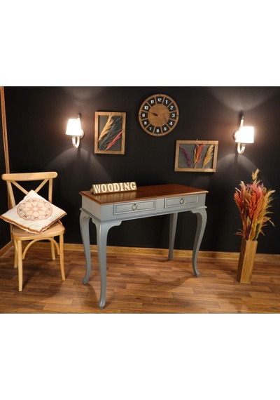 Wooding 120 Cm Çekmeceli Masif Gri Ceviz Dresuar (548588468) Gri