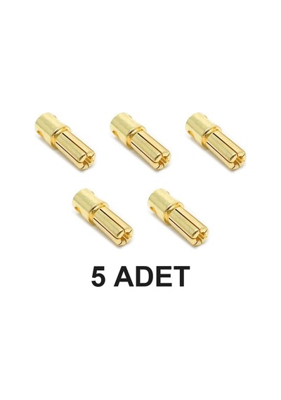 5 Adet 5mm Banana Soket Dişi Erkek Banana Konnektör Bullet Plug Lipo Batarya Esc Motor Drone Rc Araba Fiş