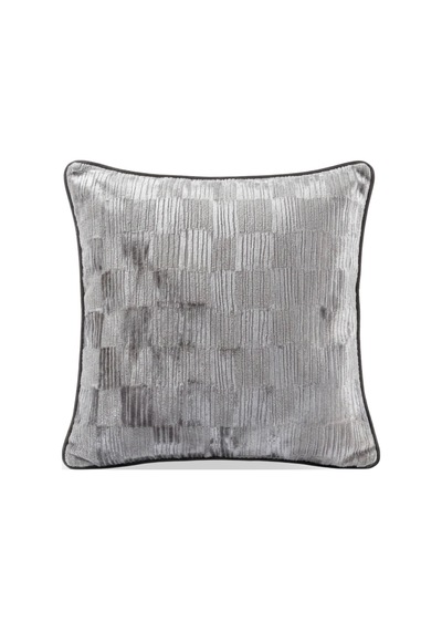 "pixel" Kadife Dokulu Kırlent Kılıfları - 45x45 Gri