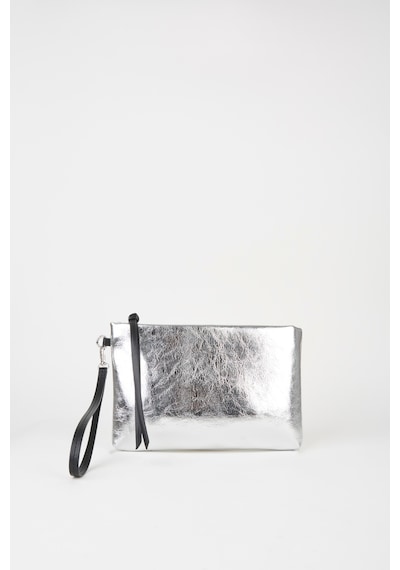 Vivaq Kadın Bellis Gümüş Astarlı Suni Deri Bilek Askılı Portföy El Ve Clutch Çanta