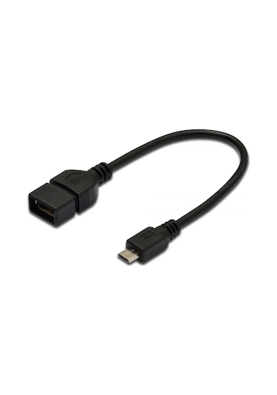 USB On-The-Go (OTG) Kablosu, 0,20 metre, AWG 28, USB A, dişi - M