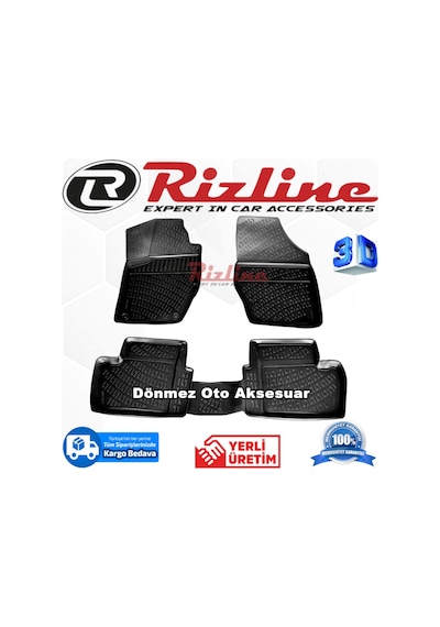 Peugeot 307 3D Paspas Havuzlu Siyah Stw 2001-2008 Arası Rizline N11.11978