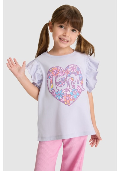 U.s. Polo Assn. Kız Çocuk Lila Tişört 50325657-vr034