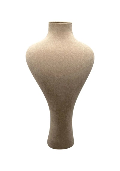Yerli Üretim Zeus Model Süet Kumaş Sütlü Kahve Renk 42 22 Cm Takım Kolye Sergileme Mankeni Çok Renkli