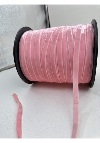 Paşateks- 1 Cm Düz Kadife-5 Metre -k.pembe