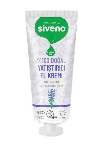 Siveno%100 Doğal El Ve Vücut Kremi Lavanta Cilt Yatıştırıcı Onarıcı Yoğun Nemlendirici Vegan 30 Ml