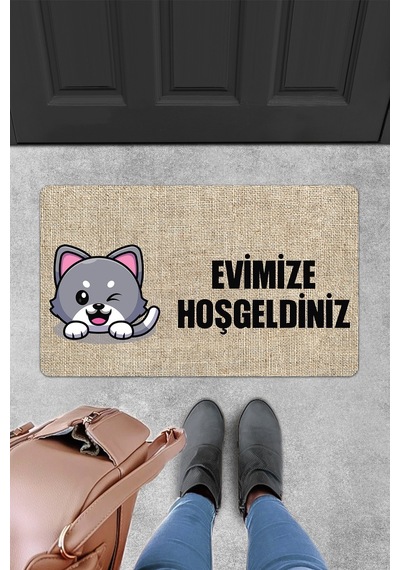 Evaşk Kapı Önü Paspası Vinil Kaymaz Tabanlı 45 X 70 Evaşkdm12115
