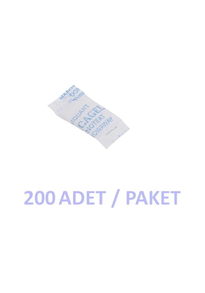 Silikajel Nem Alıcı 0.5g - Poşetli Küf Önleyici 200ad/paket