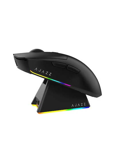 Ajazz Aj139 V2 Mc Mouse 3 Farklı Bağlantı Modu-rgb Manyetik Şarj İstasyonlu-paw 3311 Sensör-500 Mah Batarya-66 Gram Siyah