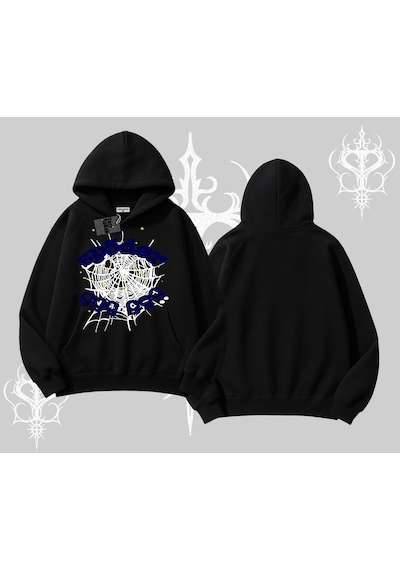 Startmore Tarzsokak Beyaz Kapşonlu Sweatshirt Sp55der Siyah