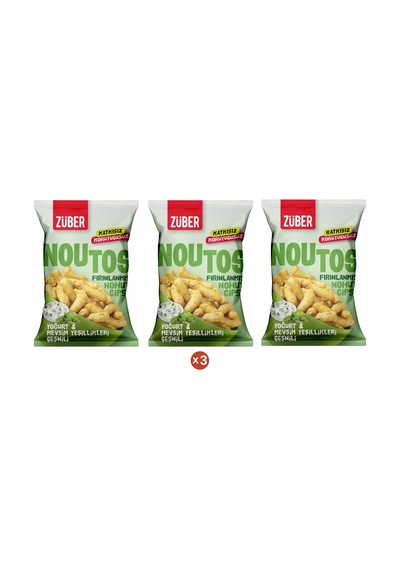 Züber Noutos Nohut Cipsi Yoğurt ve Mevsim Yeşillikleri Çeşnili 3 x 55 G