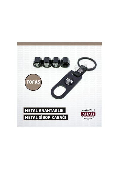 Tofaş Siyah Metal Sibop Kapağı Ve Metal Anahtarlık Set Koku