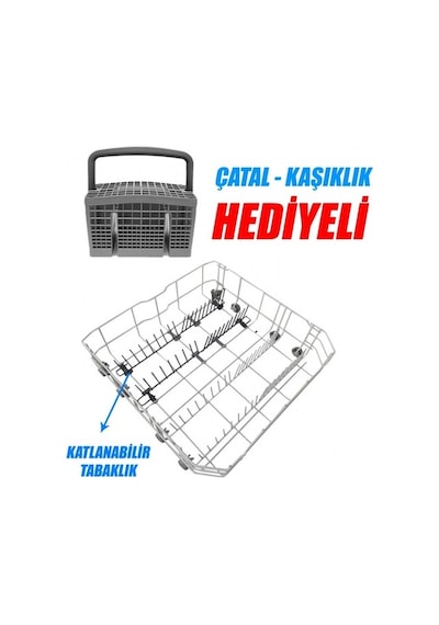 Arçelik Uyumlu Bulaşık Makinesi Alt Sepet Ürün ( Kaşıklık (482919963)