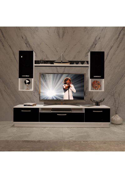 Decoraktiv Trendstyle 5da Mdf Tv Ünitesi Tv Sehpası Beyaz - Siyah