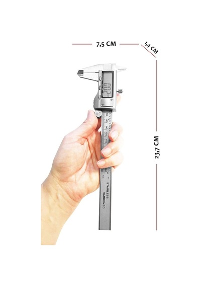 Aek-tech Paslanmaz Çelik Dijital Kumpas 150mm