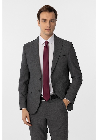 Süvari Siyah Slim Fit Desenli Mono Yaka 6 Drop Klasik Takım Elbise Siyah Süvari Siyah Slim Fit Desenli Mono Yaka 6 Drop Klasik Takım Elbise Siyah