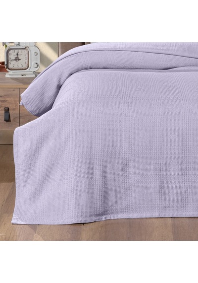 Maxstyle Tek Kişilik %100 Pamuk Pike Lila 160x220 Cm Renkli