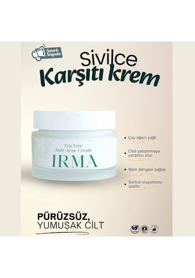 İrma Natural Tea Tree Akne Krem 50 ML