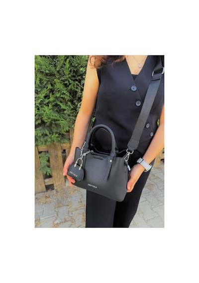 Just Polo Kadın Orta Boy Ayarlanabilir Askılı Lüks El & Omuz Çantası Shoulder Bag Ebat : 28 X 20 Cm Siyah 06200911