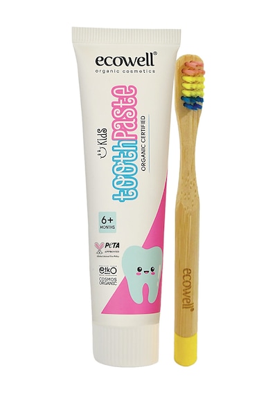Organik Çocuk Diş Seti Diş Macunu 75 Gr + Diş Fırçası