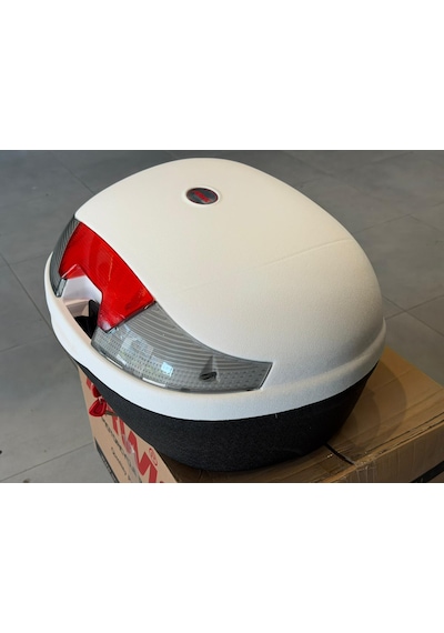 Motosiklet Arka Çanta 46 Litre Motorsiklet Kurye Çantası Siyah Renk Beyaz
