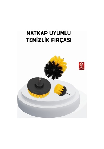 3 Lü Matkap Temizlik Fırçası Seti Banyo Mutfak Ve Araç Jantı İçin Etkili