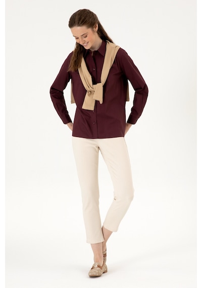 U.s. Polo Assn. Kadın Plum Gömlek Desenli 50316699-vr177 New Plum