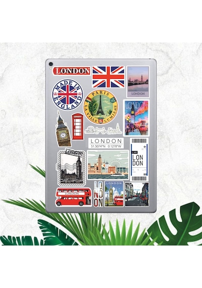 Londra Sticker Seti Laptop Ajanda Pc Tablet Telefon Defter Etiket Bullet Journal Diğer