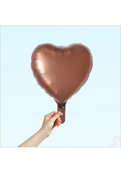 Kalp Folyo Balon Karamel 18 Inc Tüm Yaşlar