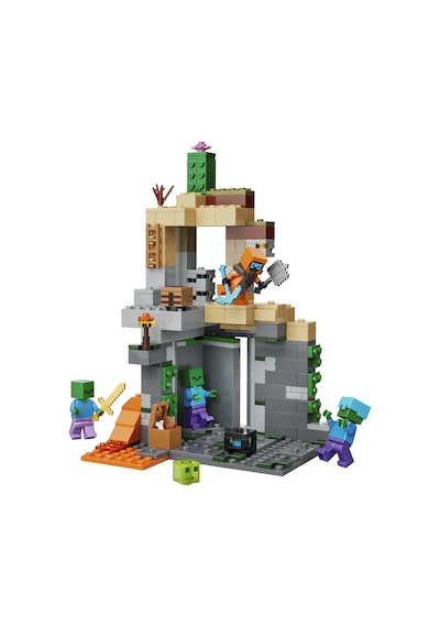 LEGO® Minecraft® Zombi Zindanı 21587 - 8 Yaş ve Üzeri Çocuklar için 3 Zombi Figürü İçeren Yaratıcı Oyuncak Yapım Seti (284 Parça)