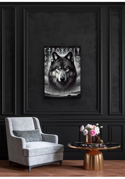Asil Kurt Kanvas Tablo 70x100cm Çok Renkli