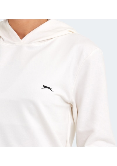 Slazenger KATHY IN Kadın Kapüşonlu Ekru Sweatshirt